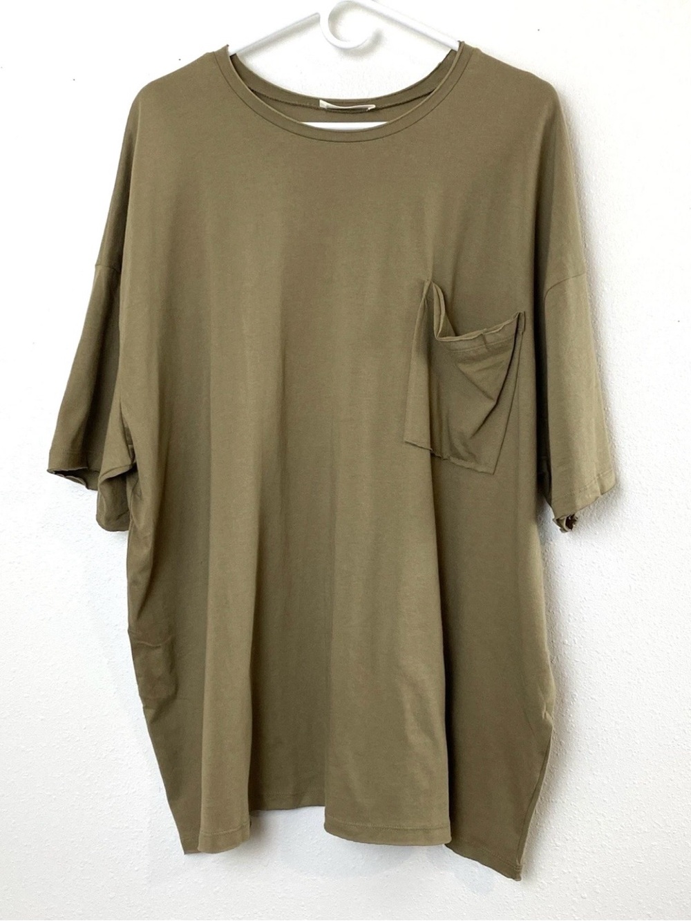 Zenana Drab Olive Green Oversized T-Shirt - Large